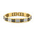 Diamond, Carbon Fiber, Black Rubber Link Bracelet (1/10 ct. t.w.) in Gold-Tone Ion-Plated Stainless Steel, Created for Macy's