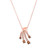 Nude Diamonds (1/4 ct. t.w.) & Chocolate Diamond (1/4 ct. t.w.) Fanned 18" Pendant Necklace in 14k Rose Gold