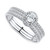 Diamond Oval 3-Pc. Bridal Set (1/2 ct. t.w.) in 14k White Gold