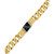 Men's Diamond & Onyx Dad ID Plate Curb Link Bracelet (1/20 ct. t.w.) in Gold Ion-Plated Stainless Steel