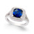 Lab-Created Sapphire (2-1/2 ct. t.w.) and White Sapphire (1/2 ct. t.w.) Ring in Sterling Silver