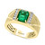 EFFY® Men's Emerald (1-3/8 ct. t.w.) and Diamond Accent Ring in 14k Gold