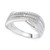 Diamond Triple Row Crossover Statement Ring (1/4 ct. t.w.) in Sterling Silver