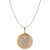 14k Rose Gold Necklace, Diamond Accent Letter V Disk Pendant