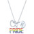 Diamond Accented Disc, Heart & PRIDE Pendant Necklace in Sterling Silver, 16" + 4" extender