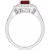 Rhodolite Garnet (1-1/2 ct. t.w.) & White Topaz (3/8 ct. t.w.) Oval Halo Ring in Sterling Silver (Also in Citrine, Blue Topaz, Amethyst, & Peridot)