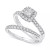 Diamond Princess Halo Bridal Set (1 ct. t.w.) in 14k White or Yellow Gold