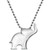 Little Luck by Elephant Pendant Necklace in Sterling Silver