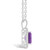 Amethyst (1-3/5 ct. t.w.) and Diamond (1/7 ct. t.w.) Halo Pendant Necklace in Sterling Silver