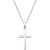 Sterling Silver Necklace, Polished Cross Pendant