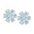 Blue Topaz (2-3/8 ct. t.w.) & White Topaz Accent Flower Stud Earrings in Sterling Silver