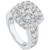 Diamond Square Halo Cluster Engagement Ring (4 ct. t.w.) in 14k White Gold