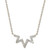 White Sapphire Zigzag Statement Necklace (1/3 ct. t.w.) in 14k Gold, 16" + 1" extender