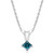 10k White Gold Blue Diamond Pendant Necklace (1/5 ct. t.w.)