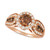 Chocolate Diamonds® (5/8 ct. t.w.) & Nude Diamonds™ (1/2 ct. t.w.) Statement Ring in 14k Rose Gold & 14k White Gold