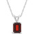 Garnet Pendant Necklace (2 ct.t.w) in 14K White Gold