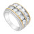 Men's Diamond Two Row Band (3 ct. t.w.) in 10k Gold & White Gold