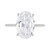 Cubic Zirconia Oval Statement Ring in Sterling Silver