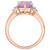 Pink Amethyst (1-5/8 ct. t.w.) & Diamond (1/20 ct. t.w.) Heart Ring in 14k Rose Gold