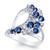 Sapphire (1-3/4 ct. t.w.) and Diamond (3/4 ct. t.w.) Drama Ring in 14k White Gold