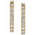 Diamond Cut Flat Bead Link Small Huggie Hoop Earrings in 10k Two-Tone Gold, 3/4"
