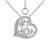 Cubic Zirconia Heart Pendant Necklace in Sterling Silver, 16" + 2" extender, Created for Macy's