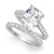 Sterling Silver Ring Set, Cubic Zirconia Bridal Ring and Band Set (8 ct. t.w.)