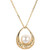 Cultured Freshwater Pearl (7mm) Textured Teardrop 18" Pendant Necklace in 14k Gold-Plated Sterling Silver