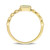 10K Yellow Gold Plated Peridot Link Ring