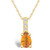 Citrine (7/8 Ct. T.W.) and Diamond Accent Pendant Necklace in 14K Yellow Gold