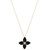 Onyx & Diamond Accent Quatrefoil 17" Pendant Necklace in 14k Gold