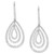 Diamond Concentric Teardrop Leverback Drop Earrings (1 ct. t.w.) in Sterling Silver