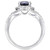 Lab-Created Blue Sapphire (2 ct. t.w.) and White Sapphire (3/4 ct. t.w.) in Sterling Silver