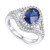 Lab-Created Blue Sapphire (2 ct. t.w.) and White Sapphire (3/4 ct. t.w.) in Sterling Silver