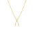 Diamond 14K Gold Wishbone Necklace