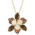 Multi-Gemstone (4-1/3 ct. t.w.) & Diamond Accent Flower 18" Pendant Necklace in 14k Gold