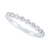 Diamond Accent Three Row Ring in 10k White Gold