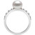 Cultured Freshwater Button Pearl (7mm) & Lab-Created White Sapphire (1/5 ct. t.w.) Ring