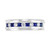 EFFY® Men's Sapphire (3/8 ct. t.w.) & Diamond (1/4 ct. t.w.) Band in 14k White Gold