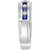 EFFY® Men's Sapphire (3/8 ct. t.w.) & Diamond (1/4 ct. t.w.) Band in 14k White Gold