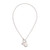 Cubic Zirconia Charm Collar Necklace in Sterling Silver