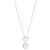Cubic Zirconia Charm Collar Necklace in Sterling Silver
