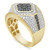 Men's Black & White Diamond Ring (1-1/2 ct. t.w.) in 10k Gold