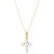 Cultured Freshwater Pearl (3mm) Cross 15" Pendant Necklace in 14k Gold