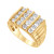 Men's Diamond Vertical Cluster Ring (2 ct. t.w.) in 10k Gold