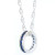 Semi Precious Birthstone Charm with 18" Chain in Sterling Silver