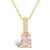 Morganite (3/4 Ct. T.W.) and Diamond Accent Pendant Necklace in 14K Yellow Gold