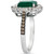 Emerald (1-5/8 ct. t.w.) & Diamond (3/4 ct. t.w.) Halo Ring in 14k White Gold