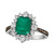 Emerald (1-5/8 ct. t.w.) & Diamond (3/4 ct. t.w.) Halo Ring in 14k White Gold