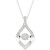 Diamond Wishbone 18" Pendant Necklace (1/5 ct. t.w.) in 10k White Gold